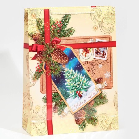 Laminated vertical package “Happy New Year!”, L 28 x 38 x 9 cm, New Year-3