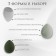 Makeup sponge, set - 4 pcs, increase when getting wet, green color