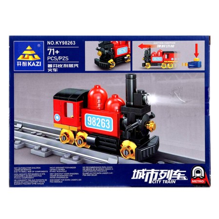 Designer "railway. Steam locomotive ", with launch, 71 parts-4