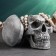 Casket for trifles "Skull" Gray stone, 16x15x22cm