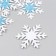 Foamiran's workpiece "Snowflakes" 6 cm, set 6 pcs, blue and blue