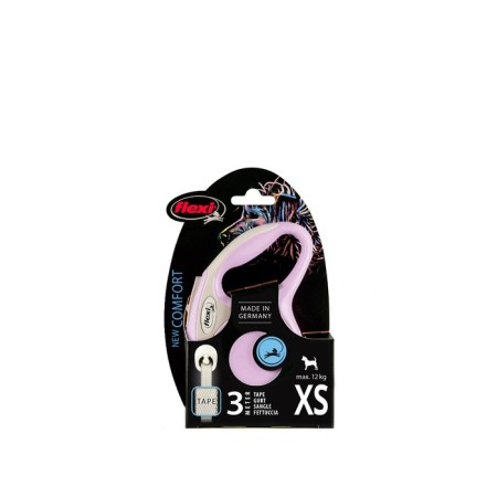 Roulette Flexi New Line Comfort XS (up to 12 kg) tape, 3 m gray/pink-1
