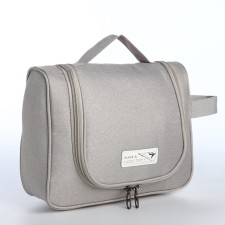 Cosmetic bag classic, 24.5*8.5*18, lightning departure, hook, gray hook