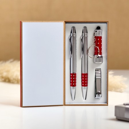 Gift set 4V1 (2 handles, nippers, red flashlight) mix