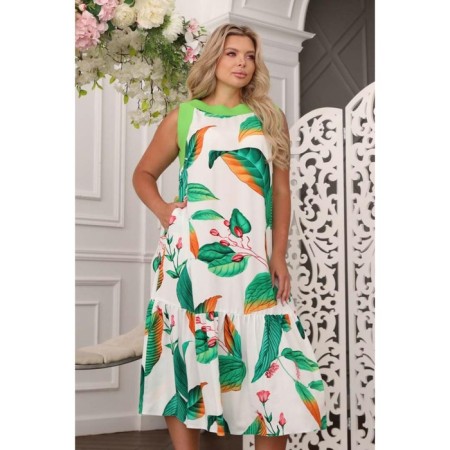 Women's dress, size 54, white color-6