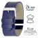 Watch strap, male, 24 mm, harness 75 mm, larynx 115 mm, genuine leather, blue