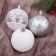 Set of balls plastic D-8 cm, 9 pcs "frost" mesh, white silver