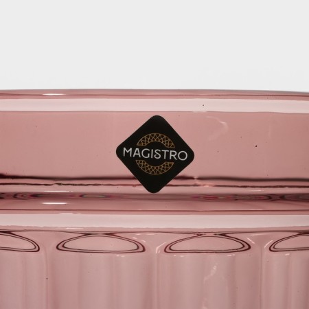 Glass Glass Magistro "La-Channel", 1.1 l, pink color-4