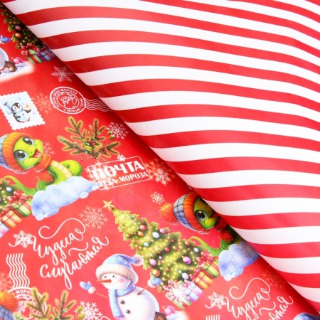 Packaging paper "Pattern for the snake", gloss, bilateral, 80 g/m2, 50 x 70 cm-2