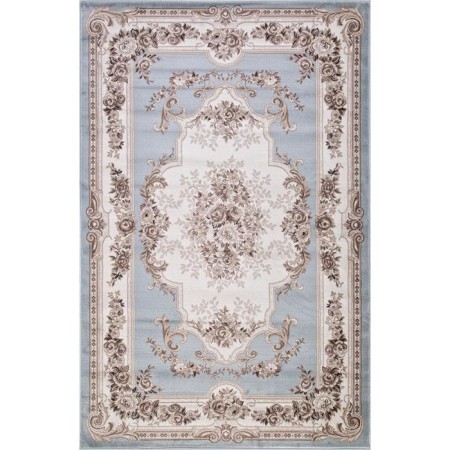 Rectangular carpet Merinos Valencia Deluxe, size 150x400 cm, color L.Blue-brown