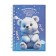 Notebook Gift Book on the comb 80l, line, color block, PVC cover 3D Bear (17.6x13.5cm) 105