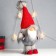 Interior doll "Santa Claus in a red cap with a fur bomb" 45x18x11 cm