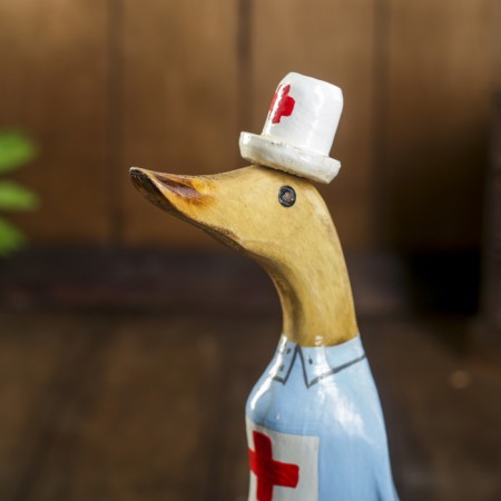Souvenir "Duck nurse" wood 13x9x27 cm-4