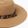 Women's hat with a leopard strap minaku brown color, river 58
