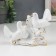 Souvenir Ceramics "White pigeons on a fluffy branch" Rhinestones 10x5.3x13 cm