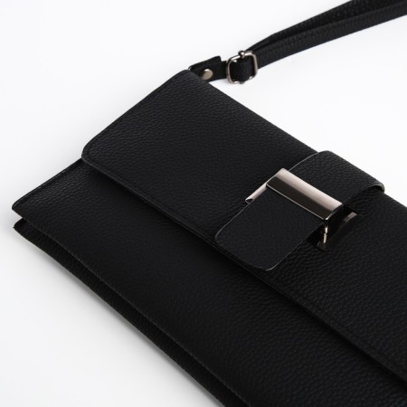 Bag-clate on magnet, long belt, black color-5