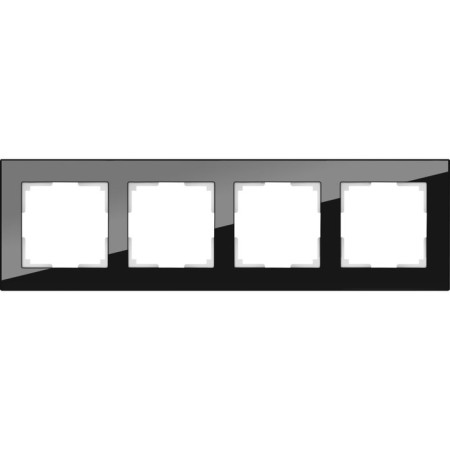 Frame for 4 posts WL01-FRAME-04, black color, glass material