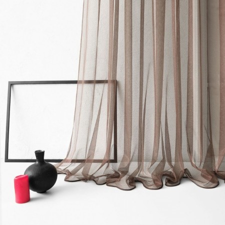 Tulle "Story", size 300x270 cm, brown color-1