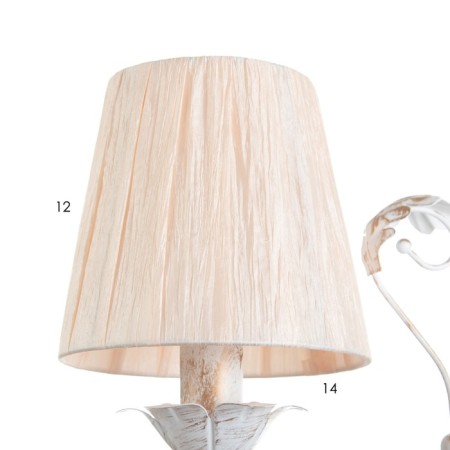 Bra "Laurent" 1x40W E14 white+gold 30x15x30 cm.-3