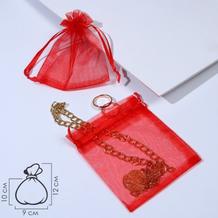 Gift bag, 9 × 12, red color
