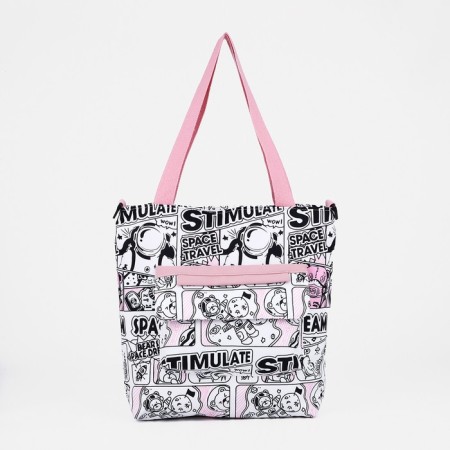 SCOPER with lightning, external pocket, white/pink color