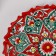 Plate of the Rishtan ceramics "Patterns", Red, 17 cm, corrugated