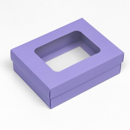 The box is folding, the lid is, with the window, lilac, 16.5 x 12.5 x 5.2 cm-1