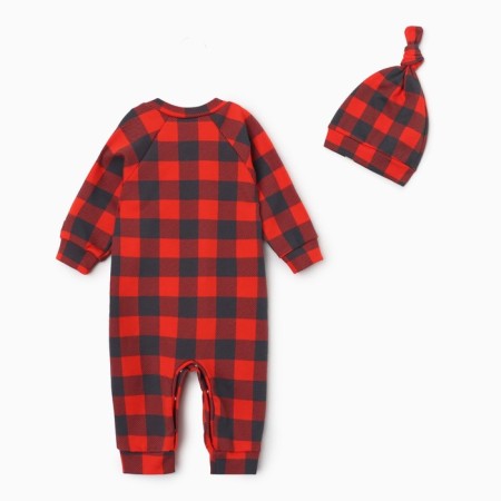 Overalls and a hat of the crumb I am "cell", height 62-68 cm, red-4