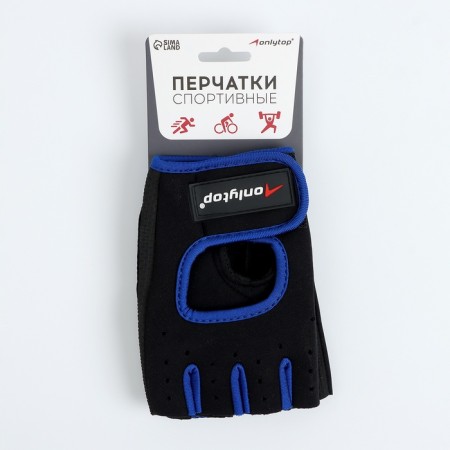 Gloves sports onlytop, p. L, black/blue color-6
