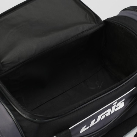 Sports bag, lightning department, 3 outer pockets, long belt, black/gray color-4