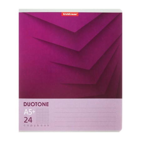 Notebook 24 sheets in the Erichkrause Duotone Next cage, cover coated cardboard, offset block, whiteness 100%, mix-3