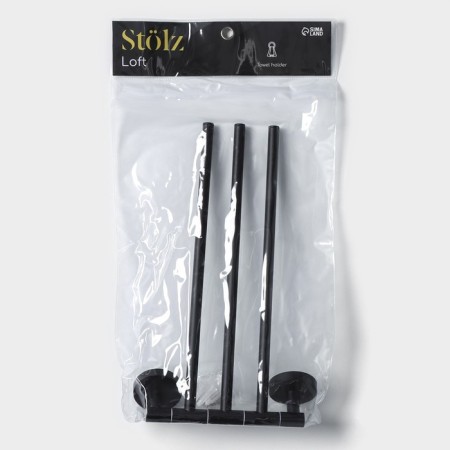 Holder for towels Stölz Loft Basic, 3 knitting needles, black color-5