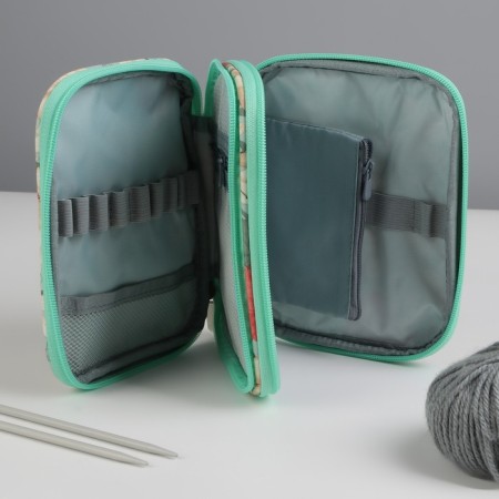 Penal for knitting "Lilia", 2 departments, 17.5 × 14 × 4 cm-1