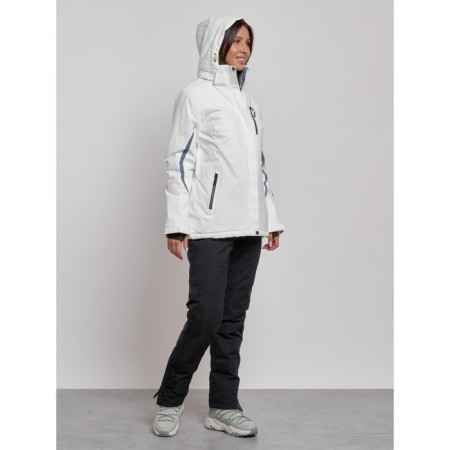 Ski costume female winter, size 42, white color-6