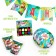 A set of paper utensils "Happy birthday. Animals ": 6 plates, 6 glasses, 6 caps