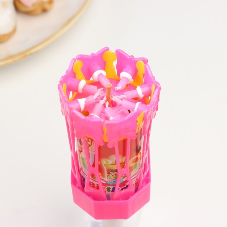 Candle for cake musical "Flower", pink, 15 × 5 cm-5