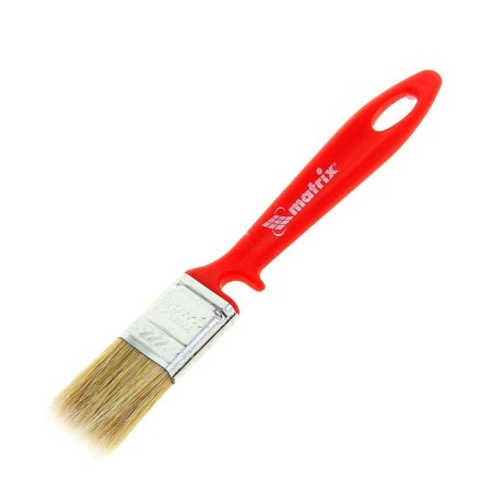 Matrix flat brush, for enamels, 25x10 mm, plastic handle, natural bristles