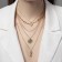 Piece "chain" three pendants, color gold, 70 cm