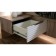 A set of two Julia bedside tables, 1 box, crap gray / white glossy