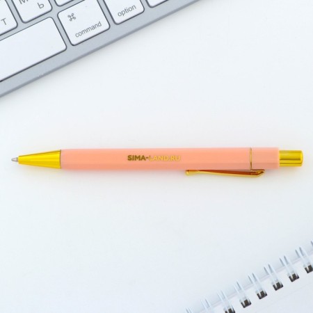 Handle Blue Blue Paste 0.7 mm "Happiness near" Plastic with embossing on the case-4