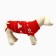 Clothing for dogs. Knitted sweater with "New Year" ornament, red, size XL