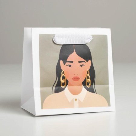 Gift Laminated Square, Packaging, Girl, 14 x 14 x 9 cm-2