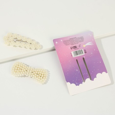 Hair clips “always in trend”, 2 pcs, 7 x 2.5 cm-3