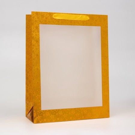 Package Hologography with a window, "Golden", l 40 × 30 × 13 cm set 1 pc.