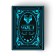 Plastic Plastic "Neon" cards, luminous, 30 μm, 8.8 x 6.3 cm, blue