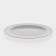 Plastic disposable plastic, 19 cm, round, flat, white color with a golden pocket