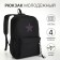 A backpack with a zipper, an outer pocket, the color is black