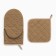 Set of kitchen. Ethel "Cozy Evenings" mittens 15x28cm, 19x19cm severity, 100%HL