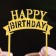 Topper for the "Happy Birthday" cake, gold, give beautifully