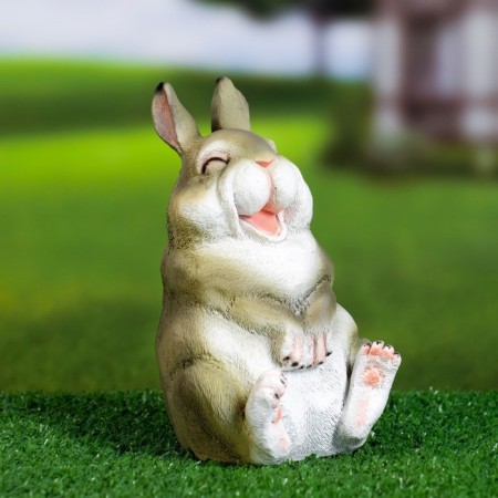 Garden figure "Bunny-Laudon Small" gray, 9x11x16cm